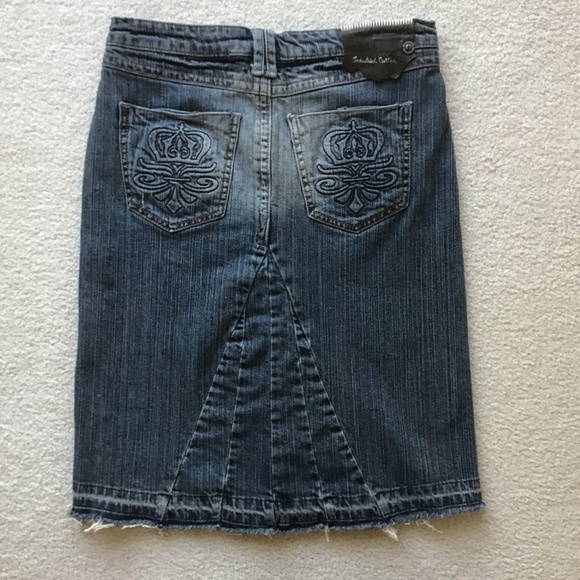 INDUSTRIAL COTTON SIZE 3 BLUE DENIM PENCIL SKIRT - Picture 2 of 7